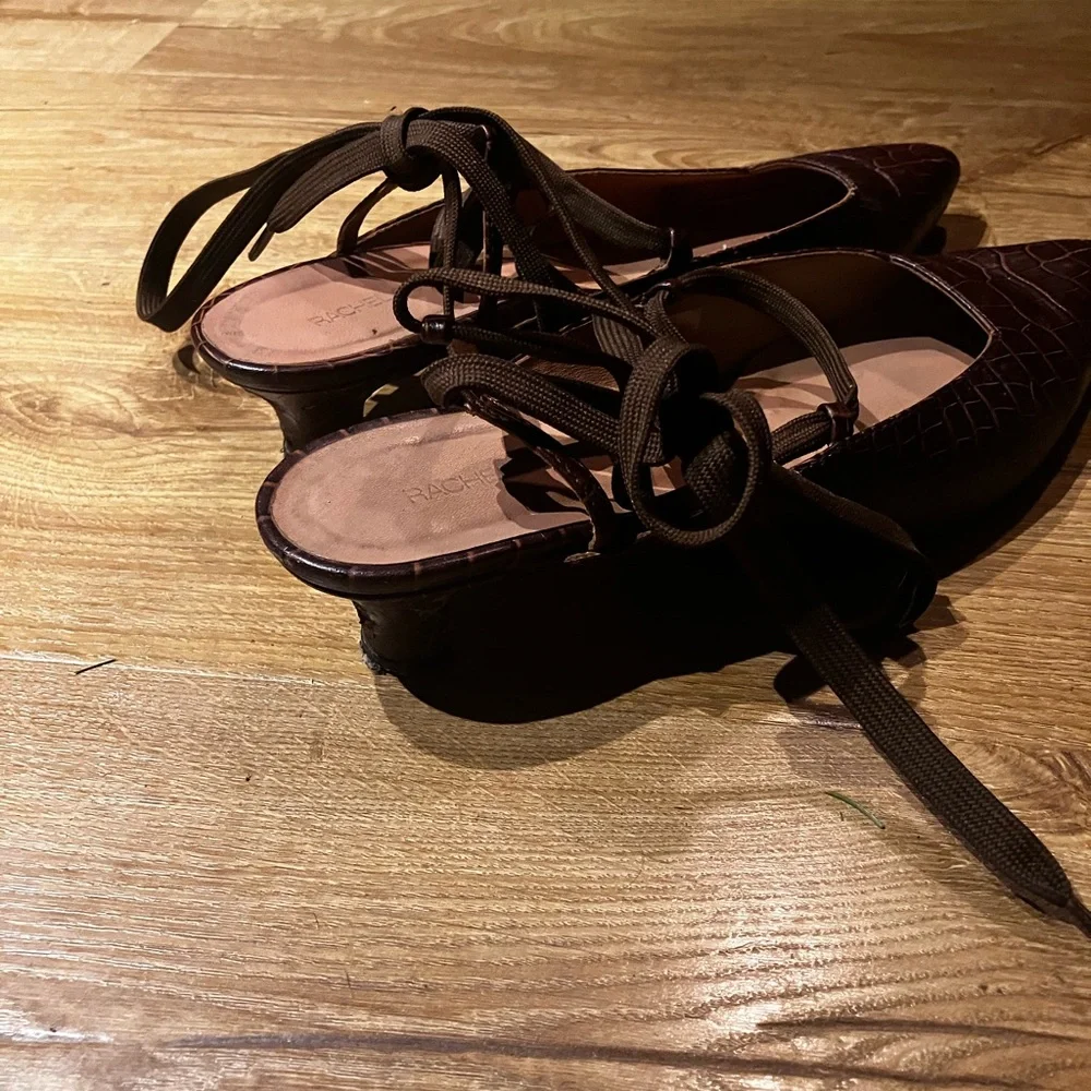 Rachel Comey kitten heel croc lace up - Picture 8 of 9